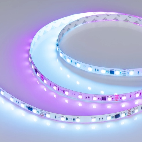 Лента светодиодная DMX-B60-10mm 24V RGB-PX6 (15 W/m, IP20, 5060, 5m) (Arlight, -)