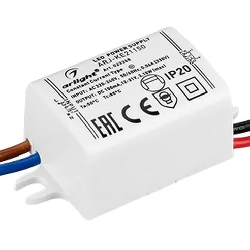 Блок питания ARJ-KE21150 (3W, 150mA) (Arlight, IP20 Пластик, 3 года)