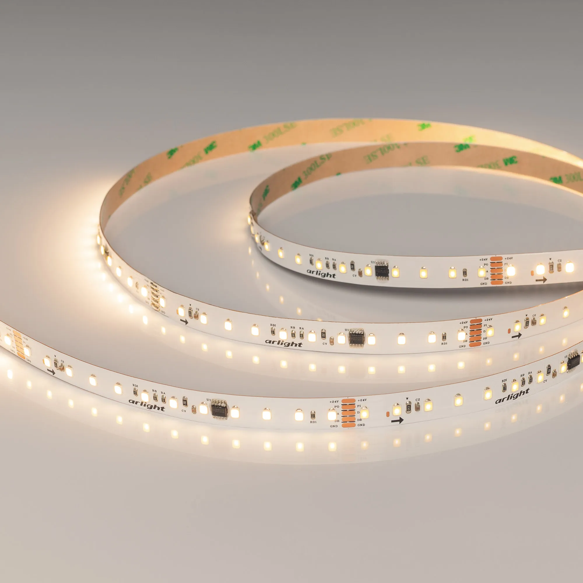 Лента DMX-A96-12mm 24V Warm3000-PX12 (14 W/m, IP20, 5m) (Arlight, -)