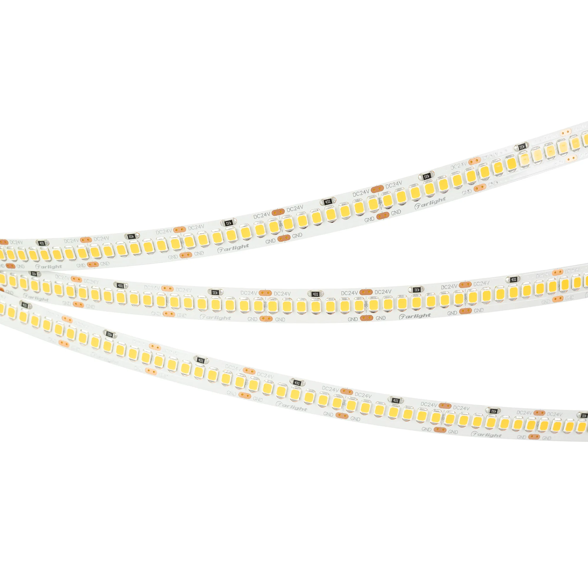 Лента светодиодная RT-A252-10mm 24V Warm2700 (11 W/m, IP20, 2835, 5m) (Arlight, Открытый)