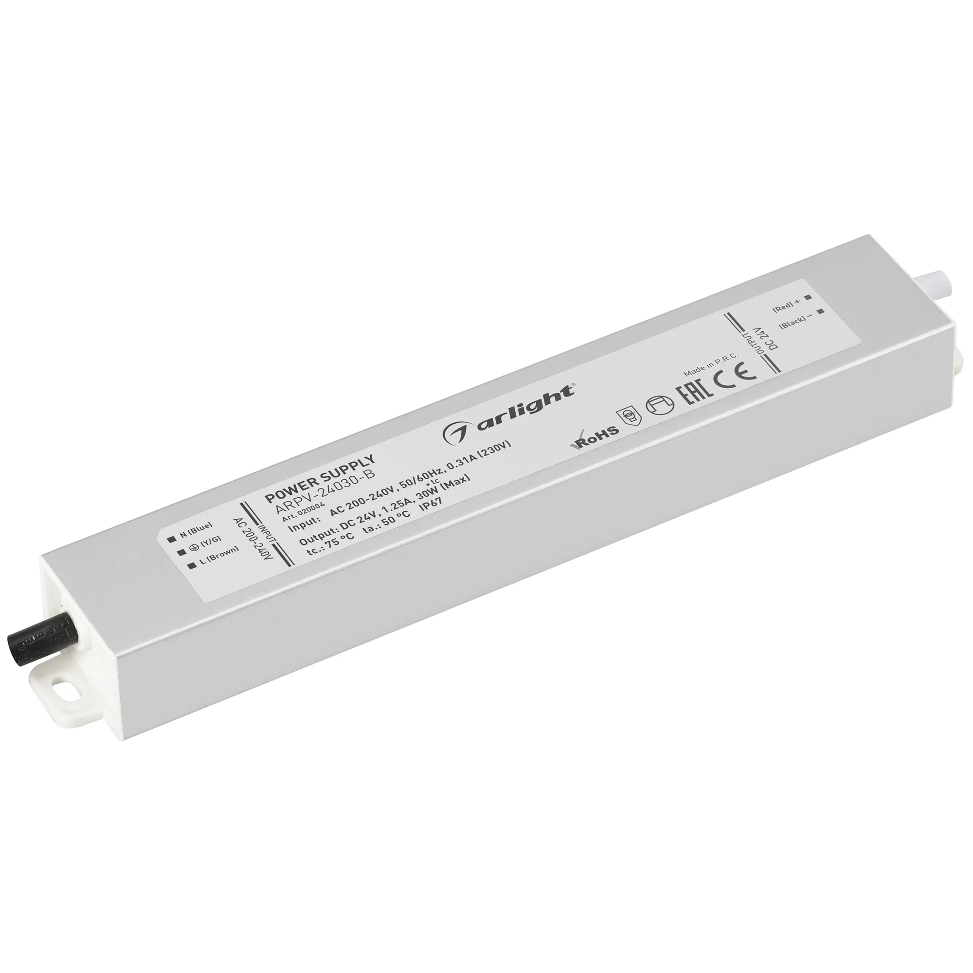Блок питания ARPV-24030-B (24V, 1.3A, 30W) (Arlight, IP67 Металл, 3 года) - изображение товара