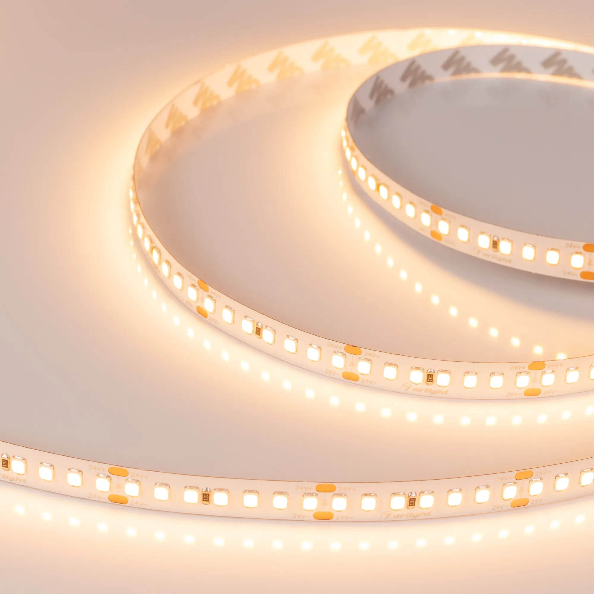 Лента светодиодная RT-A168-10mm 24V Warm2700 (17 W/m, IP20, 2835, 5m) (Arlight, Открытый)